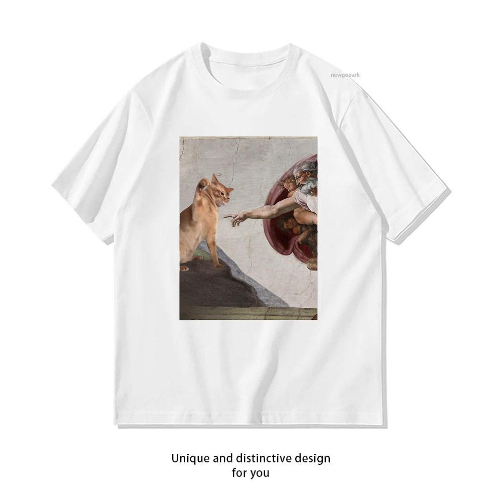 PURRFECT CREATION And GOD Created Cats Classic TShirt woman man summer cotton graphic t shirts Adult tops tee Shortsleev S