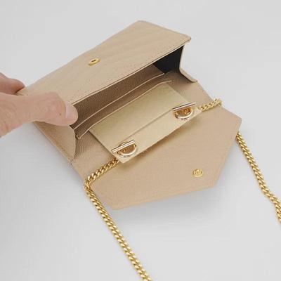 Saint Luo L Card Bag with Metal Underarm Chain and DIY Liner Shoulder Strap Accessories