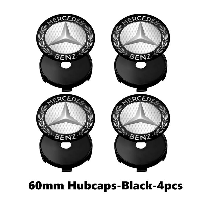 

For Benz 4PCS Car Emblem Wheel Hub Center Cap Badge Covers Sticker Accessories CLS SLK Sport ML C200 C260 C300 W205 CITAN VITO