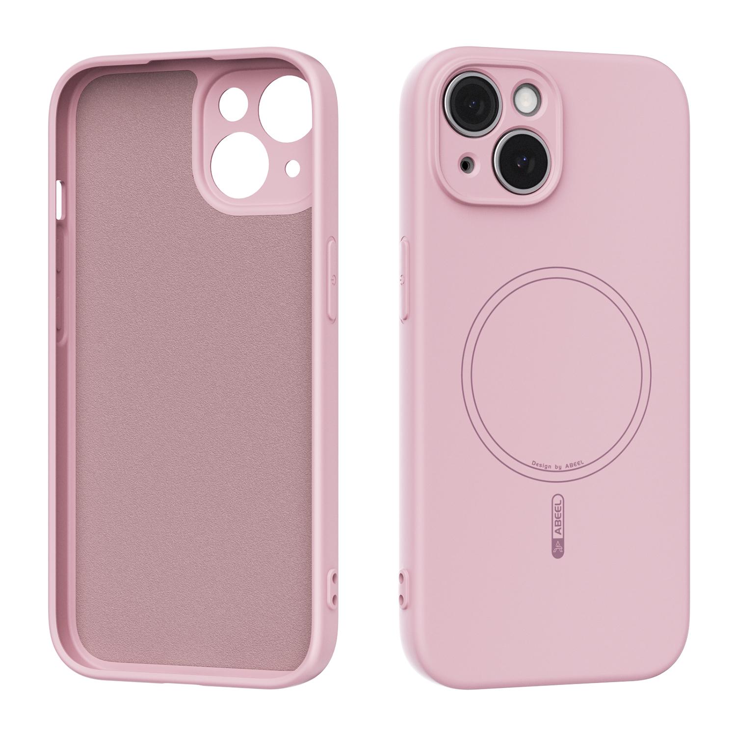 

ABEEL For iPhone 15 Case Compatible with MagSafe Skin Touch Liquid Silicone Phone Back Cover