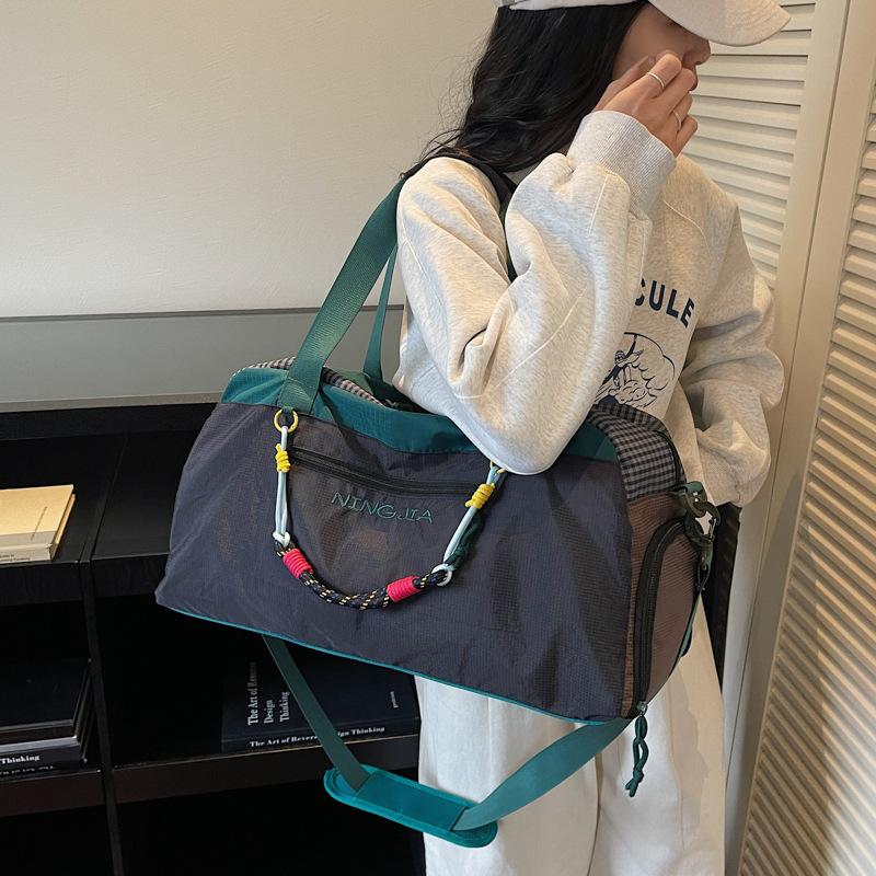 Fashion Color-matching Sports Dry-wet Separated Yoga Bag for Business Trips and Travel Luggage Bag