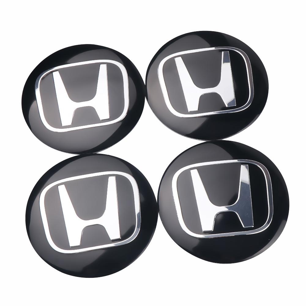 4PCS 56mm Car Wheel Center Cap Metal Badge Sticker For Honda Accord Civic FIT Insight CRV Jazz HRV CRZ CRX City Vezel Pilot