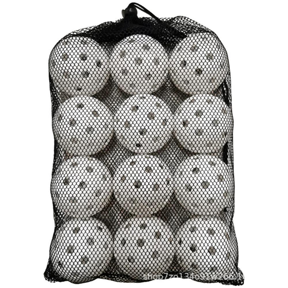 Professional 74MM Pickleball Plastic 40 Holes Competition Pickleball woth Black Mesh Bag Durable Sports Ball Training