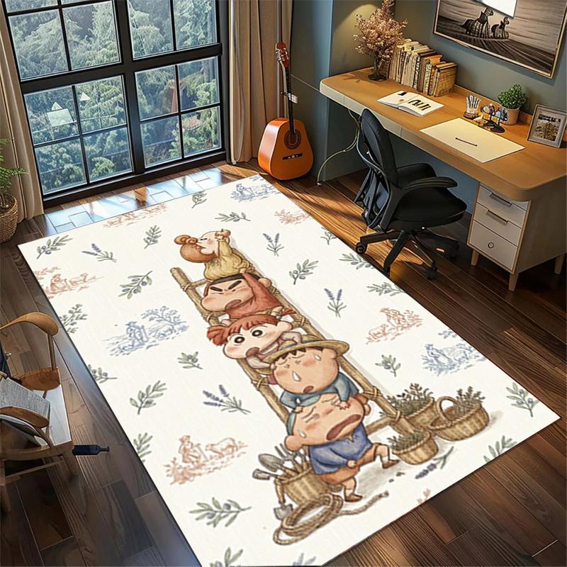 Crayon Shin-chan Large Decor Rug Non Slip Washable Area Carpet Gamer Bedroom Floor Mat