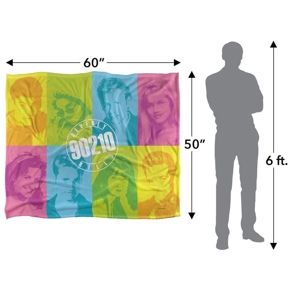 Beverly Hills Cop 90210 Silky Colour Block Supersoft Blanket