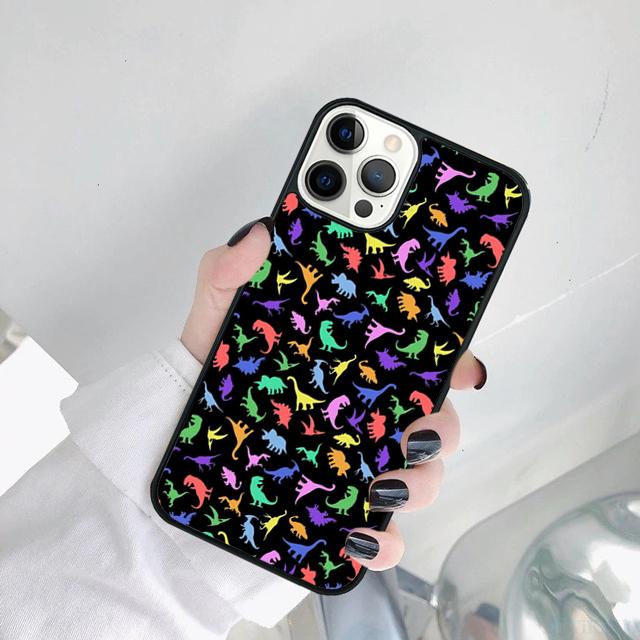 

Fun Dinosaur Pattern Dino Phone Case Cover For iPhone 17 Air 15 Pro MAX 16 Plus 14 12 11 13 coque iPhone 15pro