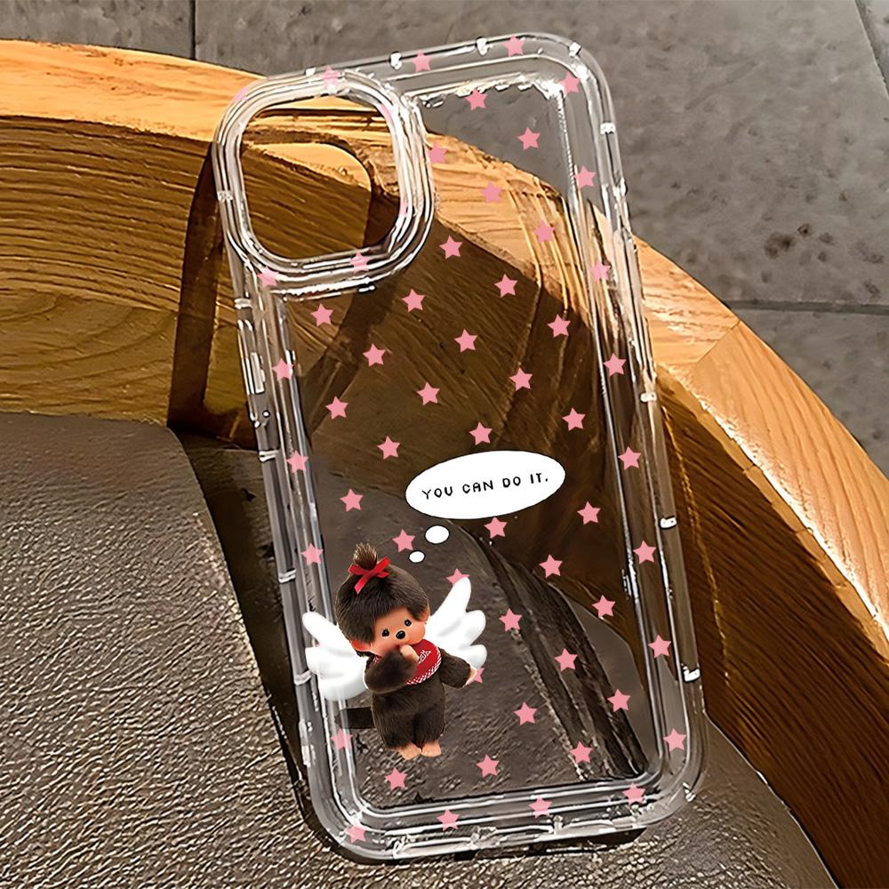 Cute M-Monchhichis Phone Case for Samsung Galaxy S25 S24 S23 S22 S21 S20 S10 Note20 Note10 FE Ultra Plus 4G 5G Clear
