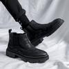 fashion brogue chelsea boots for men genuine leather bullock shoes cowboy platform boot designer vintage ankle botas man botines