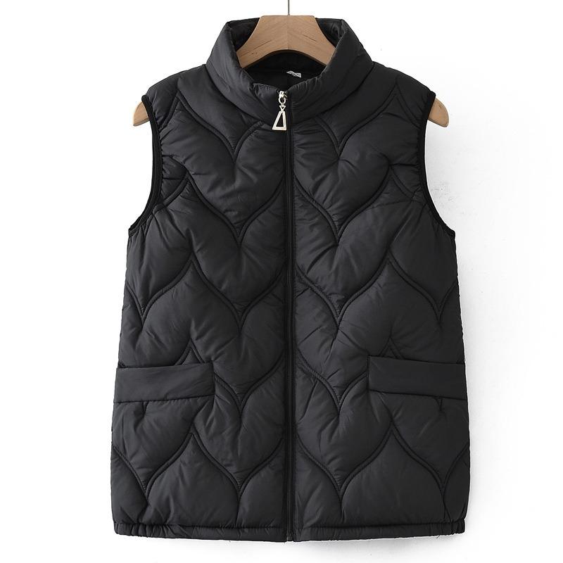 Women's New High-necked Vest Women's Large-size Vest Winter Cotton Jacket Vest