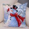 50 Style Merry Christmas Cushion Cover Decor Cute Cartoon Santa Claus Snowman Pillow Case Soft Plush Pillowcase for Sofa Home