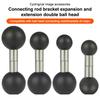 1 Piece 1 Inch To 25/17/20Mm Composite Extension Ball Double Ball Mount Adapter For Ram Mounts Double Socket Arm Accessroeies