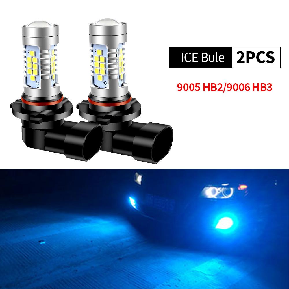 

2PCS 9005 HB3 9006 HB4 LED Bulb Fog Lights Ice Bule/White Bulbs Driving Lamps Super Bright 6000K 3030 SMD For Toyota Hilux 04-12
