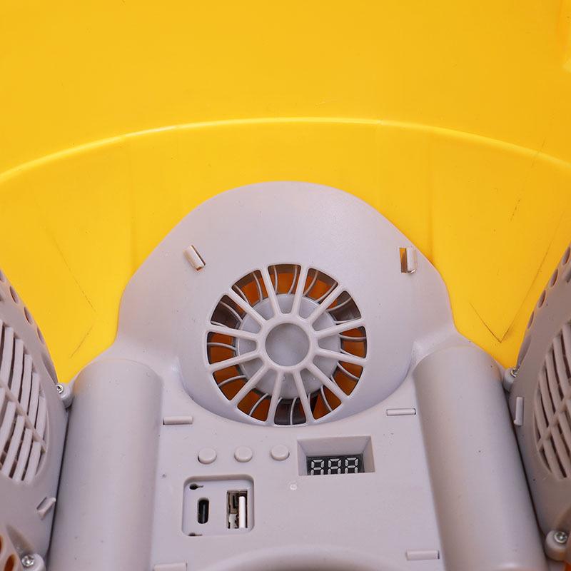 Cooling Safety Helmet with 4 Fans & Lights for Construction