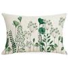 New Linen Plant Flower Waist Pillow Case Living Room Sofa Cushion Cover Home Bedroom Pillow Case