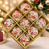 2025 Cross Border New Ink Style Christmas Ball, Sparkling Powder and Hand Drawn Christmas Ball Decoration Window Pendant