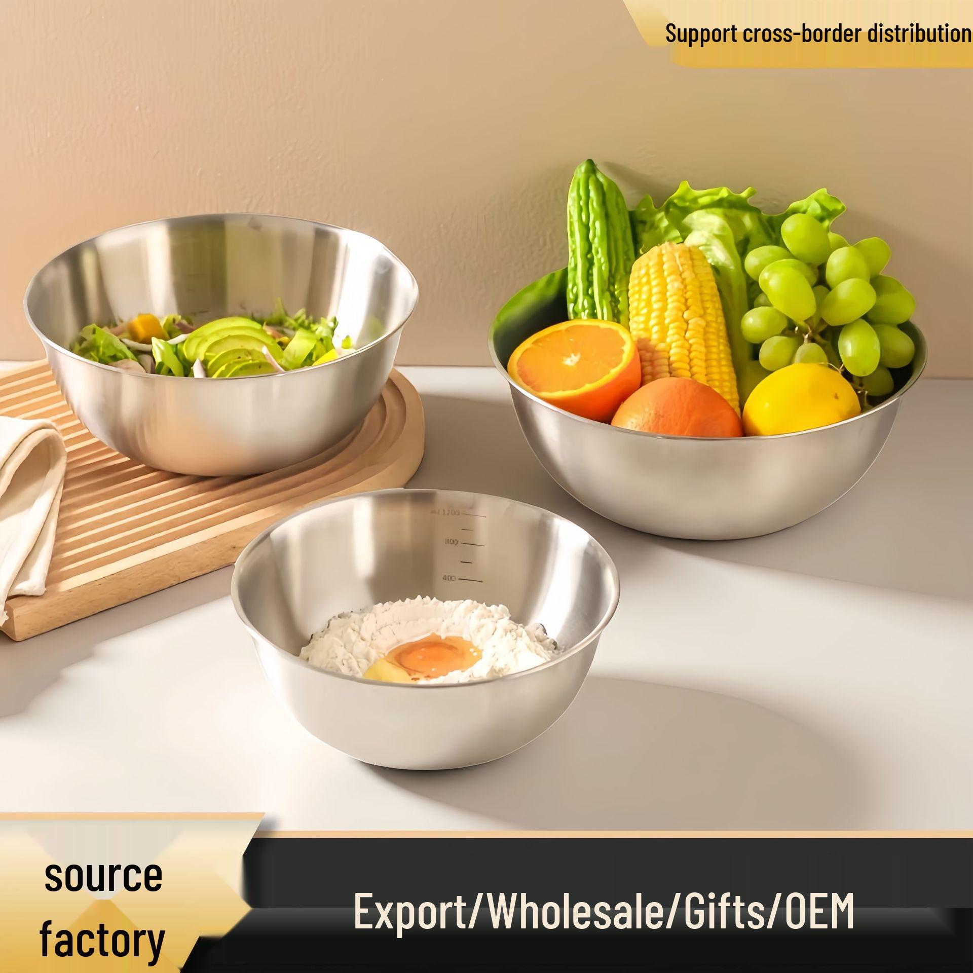 

Stainless Steel Graduated Mixing Bowl for Kneading, Beating, and Baking 17 cm