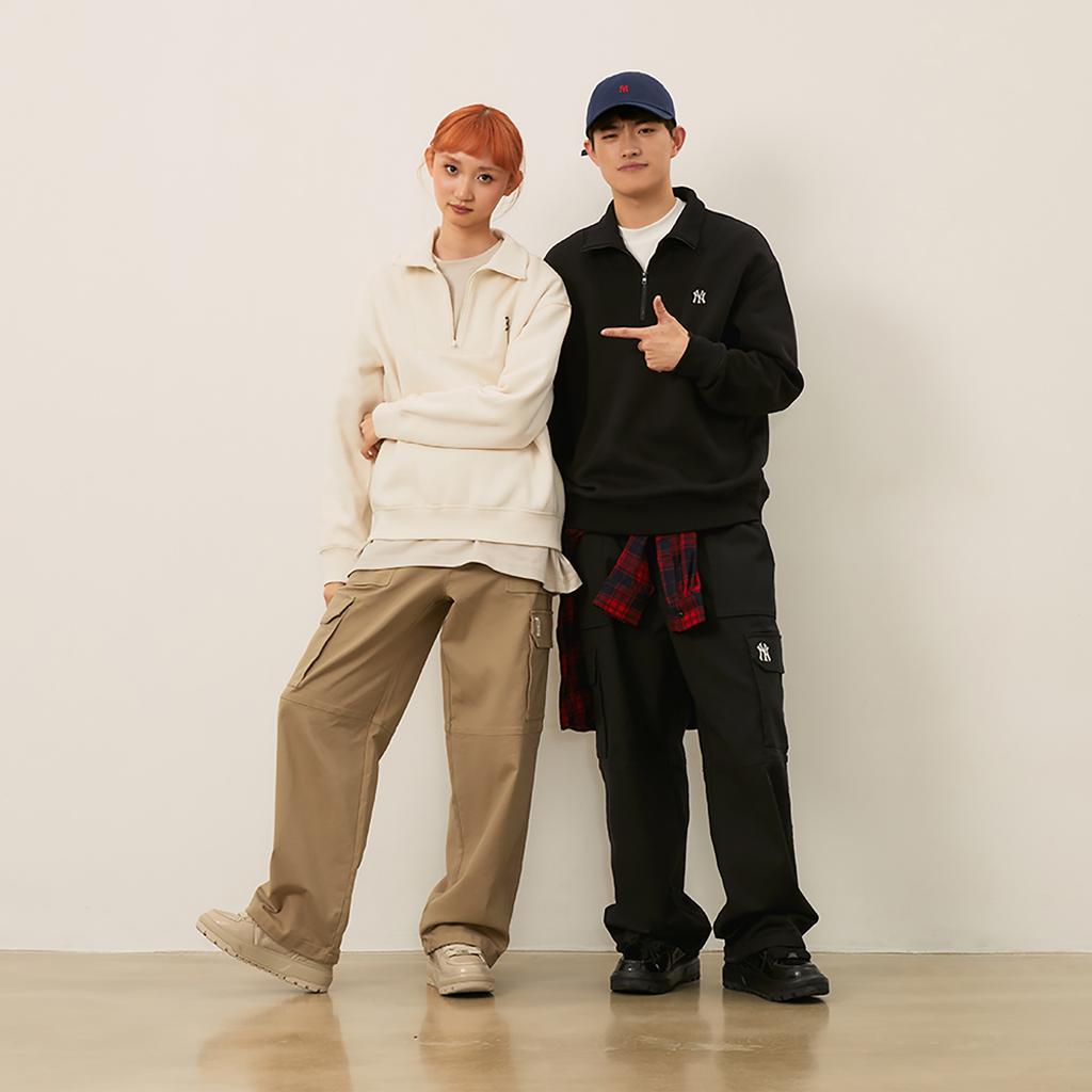 New MLB Basic Logo New York Yankees 24FW Sweatshirt Unisex Black 3AMTB0546-50BKS