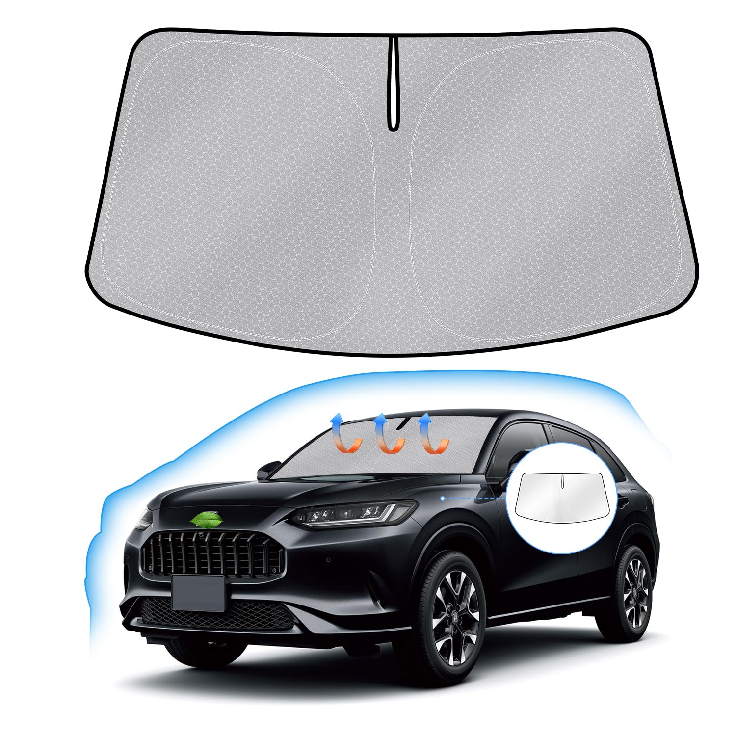 

Солнцезащитный козырек на лобовое стекло для моделей Honda новой серии УФ-свет Руль Солнце Жара Автомобиль Соты Сумка для хранения Интерьер Легкий Напрямую от производителя серый