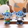 Plyšový přívěsek na klíče Stitch s designem košile s ananasem a květinou pro tašky a klíče