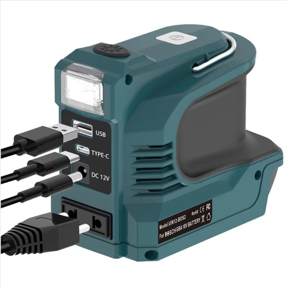 

DC 20V to AC 110-120V Power Inverter 18V 20V Multiple Charging Ports Inverter Electronics Green EU Plug