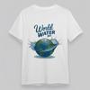 Women's Oversize All Season Fashion Classic T-Shirt Water Drop Earth Graphic Tee