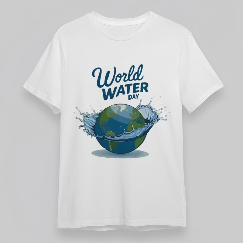 

Women s Oversize All Season Fashion Classic T-Shirt Water Drop Earth Graphic Tee M