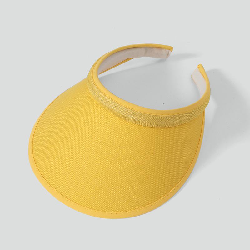 Straw Hat Empty Top Sun Hat Summer Hat Women's Face Cover Versatile Beach Big Eaves Seaside Outdoor Sun Protection Hat