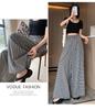 Women's Plaid High Waist Wide Leg Pants - Summer Casual, Loose & Slimming Skirt Style