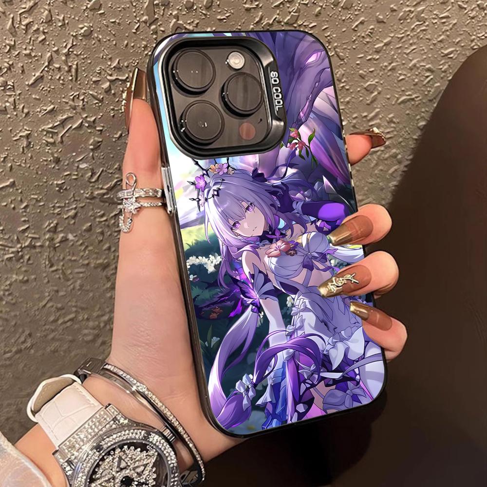 

HSR Castorice Translucent Mobile Phone Case for iPhone 17 16 15 14 13 12 11 X XR XS Air Pro Max Plus Colorful Cover iPhone X