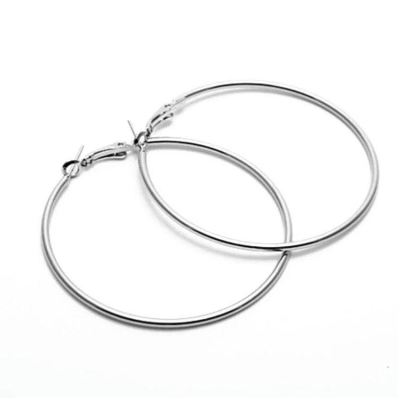 Large Hoop Earrings Without Ear Holes, Mosquito-scented Candle Holder, Ear Clips, Large Circle Shape, Round Face Jewelry