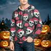 Men's Casual Loose Fit Printed Hoodie with Pocket and