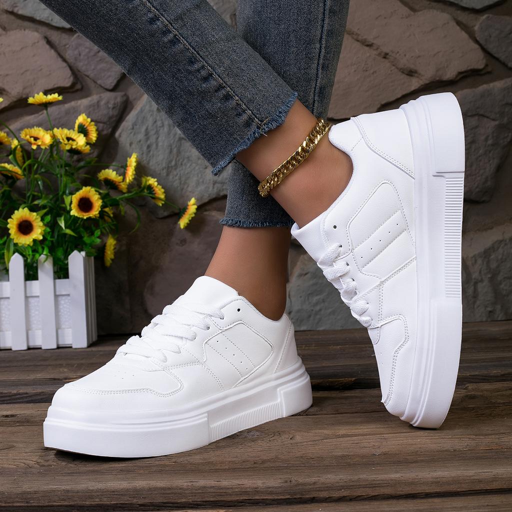 Women Sport Shoes Running Sneaker Comfort Shoes Lace up Breathable White Walking Shoes