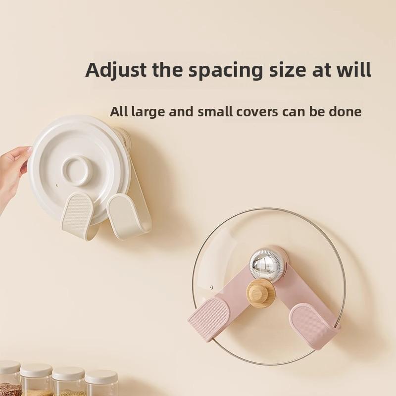 Suport rotativ cu ventuză, montat pe perete, fără găurire, pentru capace de oală