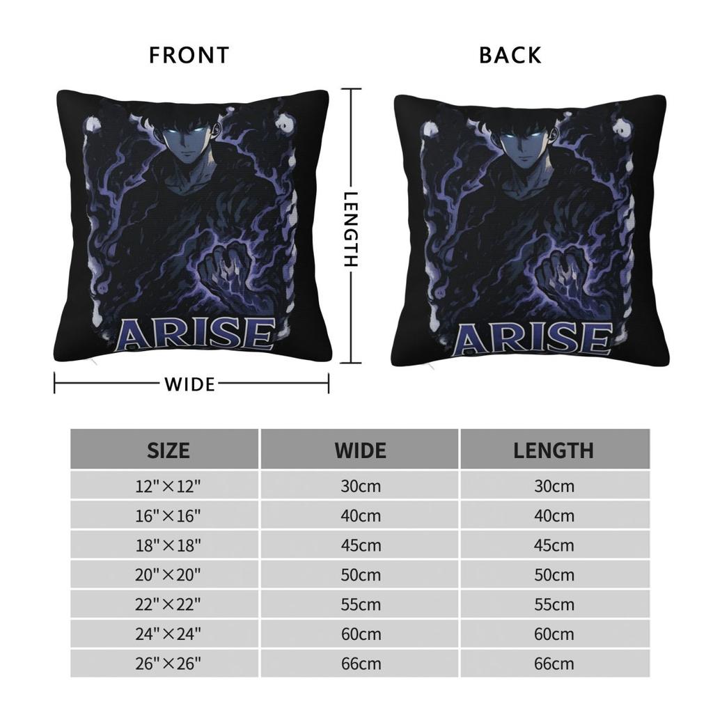 Solo Leveling Shadow Master Pillowcase Soft Polyester Cushion Cover Decoration Pillow Case Cover Home Zipper 45*45cm