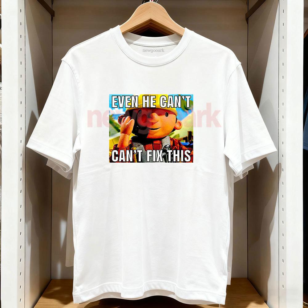 Bob Aggiustatutto Cartone Animato Vintage Grafica Magliette Possiamo Ripararlo Tshirt Donna Uomo Donna Uomo Casual Cotone Manica Corta Adulto