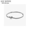 Real 100 For Women %Sterling Tone Pan Bracelets Star Series Snake Chain Charm Bangle Fit Original Charms Diy JewelryTrendy Wrist Bracelet