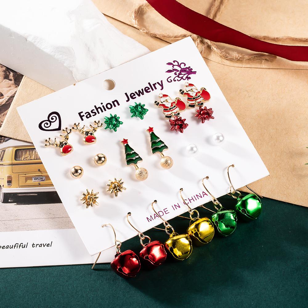 12 комплектов сережек Санта-Клаус — фото 4