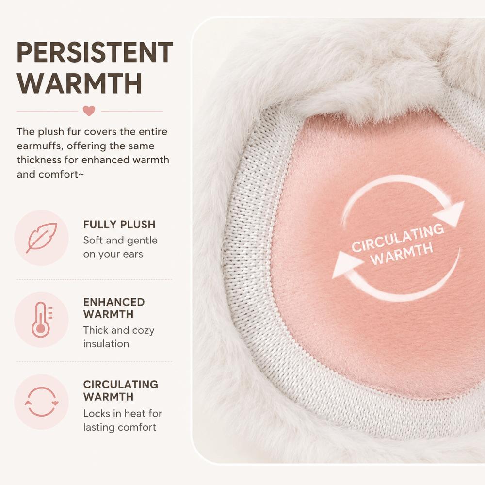 Faux Fur Plush Earmuffs Folding Ear Warmer Fashion Winter Earmuffs for Men Women
