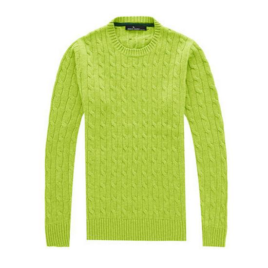 Pánský svetr Menjie Slim Fit s copánkovým vzorem, kulatým výstřihem, jednobarevný, s dlouhým rukávem, jarní/podzimní styl.