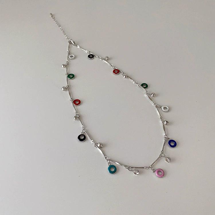 Kleurrijke Natuursteen Patchwork Ketting voor Dames - Elegante, Modieuze, Veelzijdige Sleutelbeenketting
