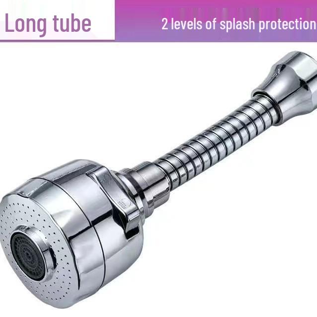 Universal Rotating Kitchen Faucet Extender with Electroplated Booster Filter