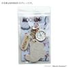 Fieldwork Women's Analog Pocket Watch with Moomin Keychain, Cute Bag Charm with Lobster Claw Attachment, Embossed Leather, KC Small, Gray, MOM025-2