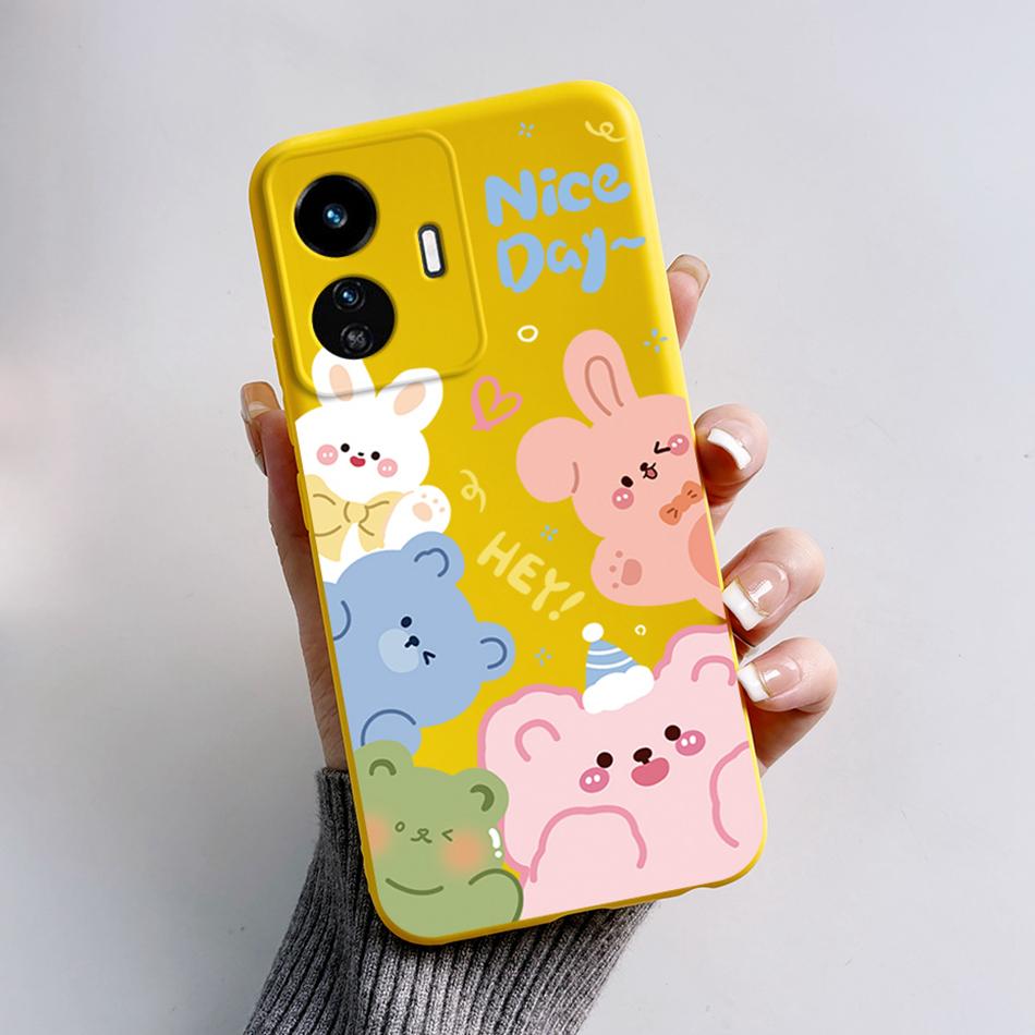 

Cute Bear Cartoon Frog Phone Case For Vivo Y77 Y76 Y72 Y52 5G Back Cover Slim Soft Silicone Funda For Vivo Y 77 Y 72 Y 76 Bumper Vivo Y72 5G