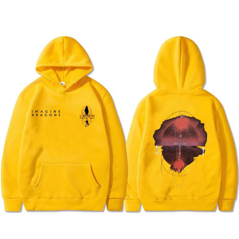 Rock Band Imagine Dragons Loom World Tour 2025 Hoodie Unisex Fashion Hip Hop Oversized Sweatshirt Male Vintage Casual Hoodies