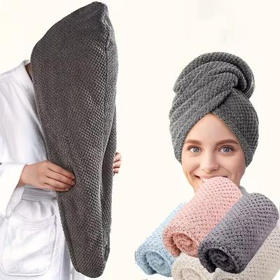 Mikrofaser Haartrockentuch Super Saugfähiger Haarturban Schnelltrocknend Anti-Frizz Bade-Haartuch für Damen Haartrocknung