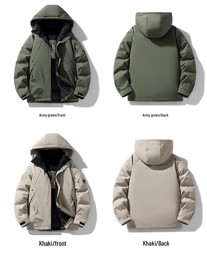Herren 2025 Herbst/Winter Lässige Lockere Baumwolljacke - Warme Arbeitskleidung & Dicke Skijacke