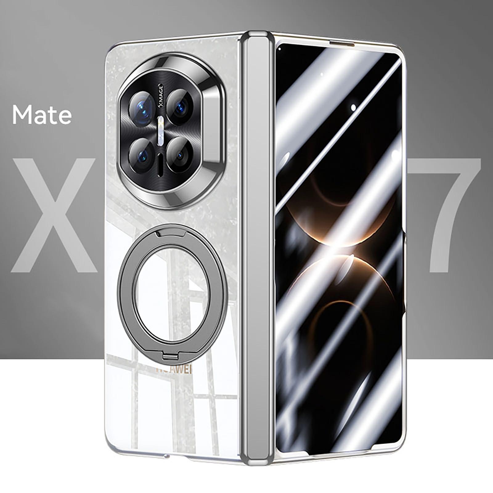 

Для телефону HuaWei Mate X7, Чохол, Розкішне гальванічне покриття, Прозорий та стійкий до плям, Захист подушками безпеки, Ультратонкий та невидимий захисний чохол - Золотий сірий