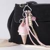 New Ice Cream Car Keychain Mini Lollipop Leather DIY Decoration Colorful Car Key Chains