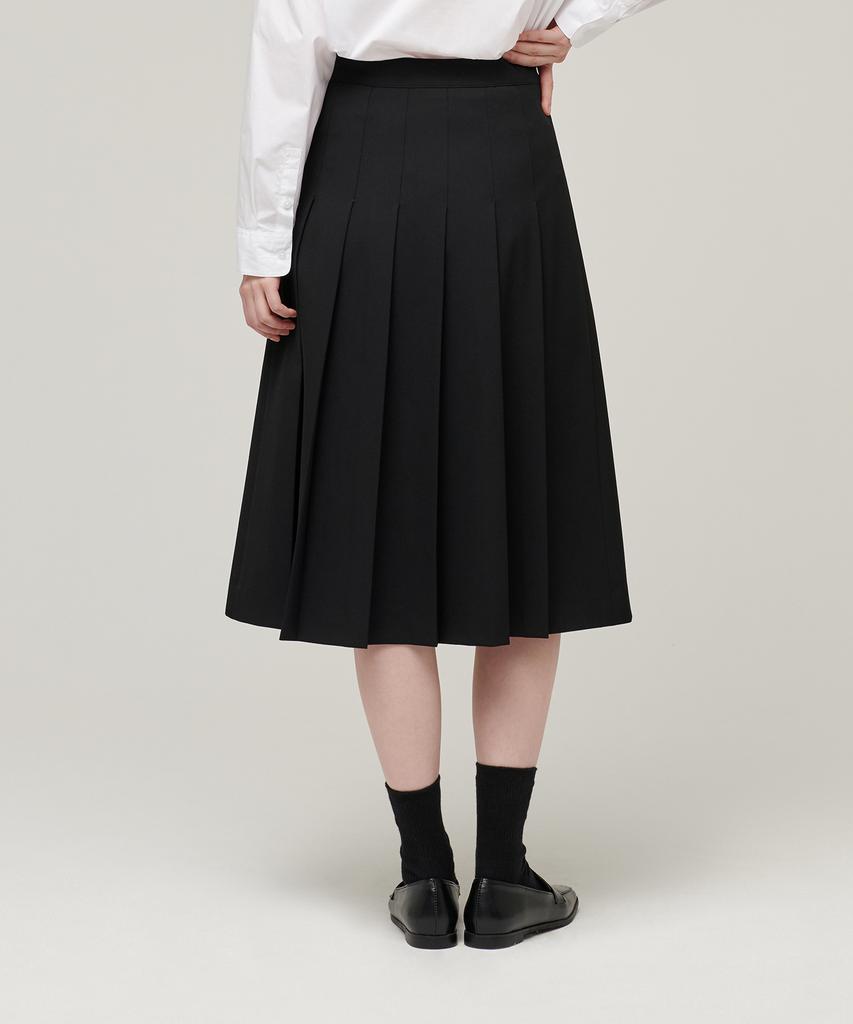 Musinsa Standard Woman Women'S Pleated Midi Skirt [Black]