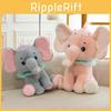Cute Elephant Plush Toy With Pp Cotton Filling Soft Short Fur For Girls Gift